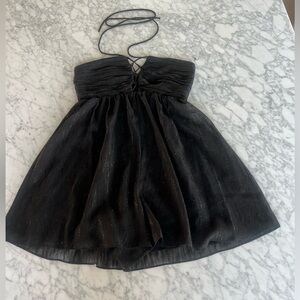 Mango Black Woman’s Formal Romper